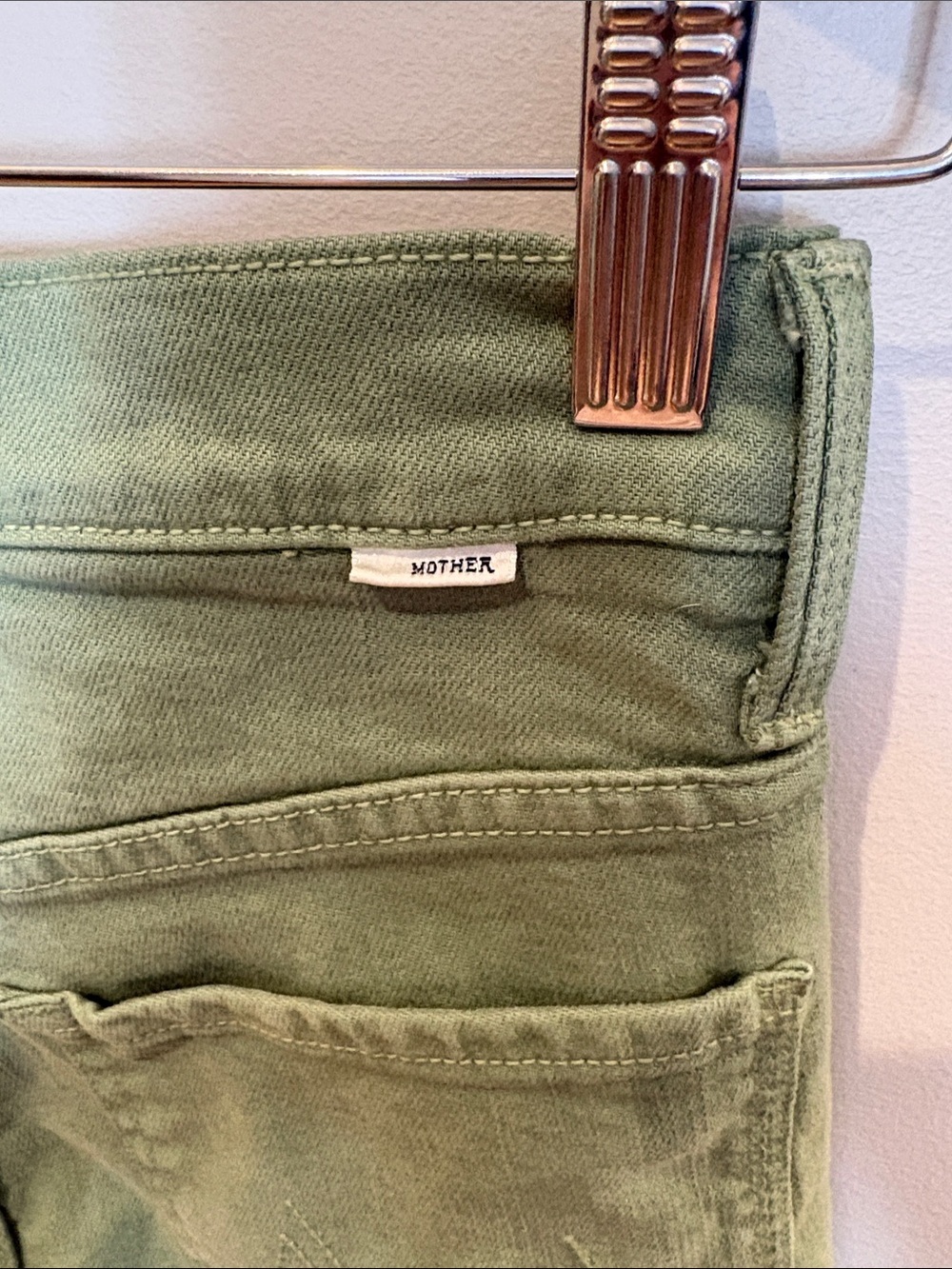 MOTHER High Waisted Rider Ankle Step Fray in a Beautiful Green Colour - Picture 7 of 11